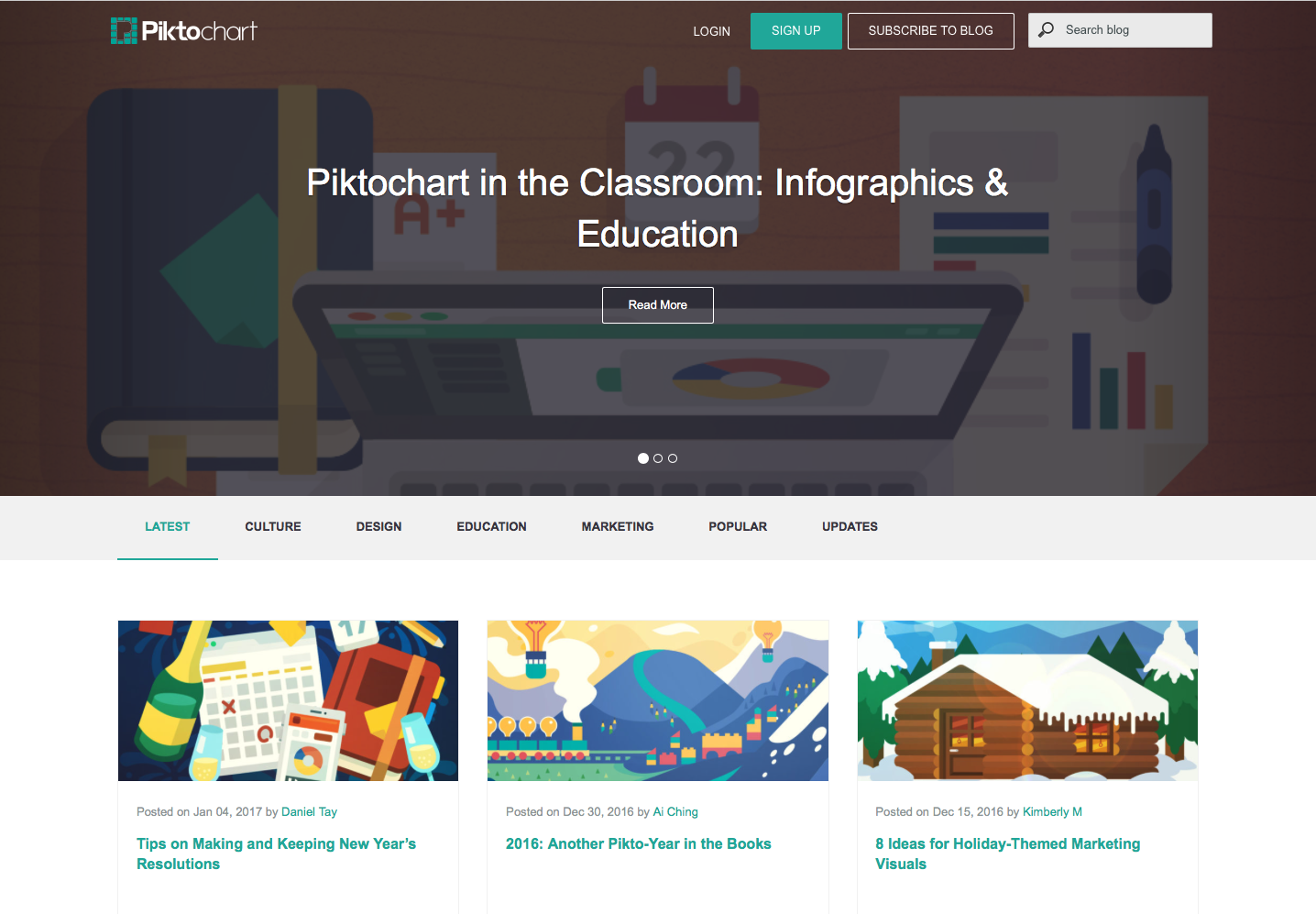 Piktochart blog content