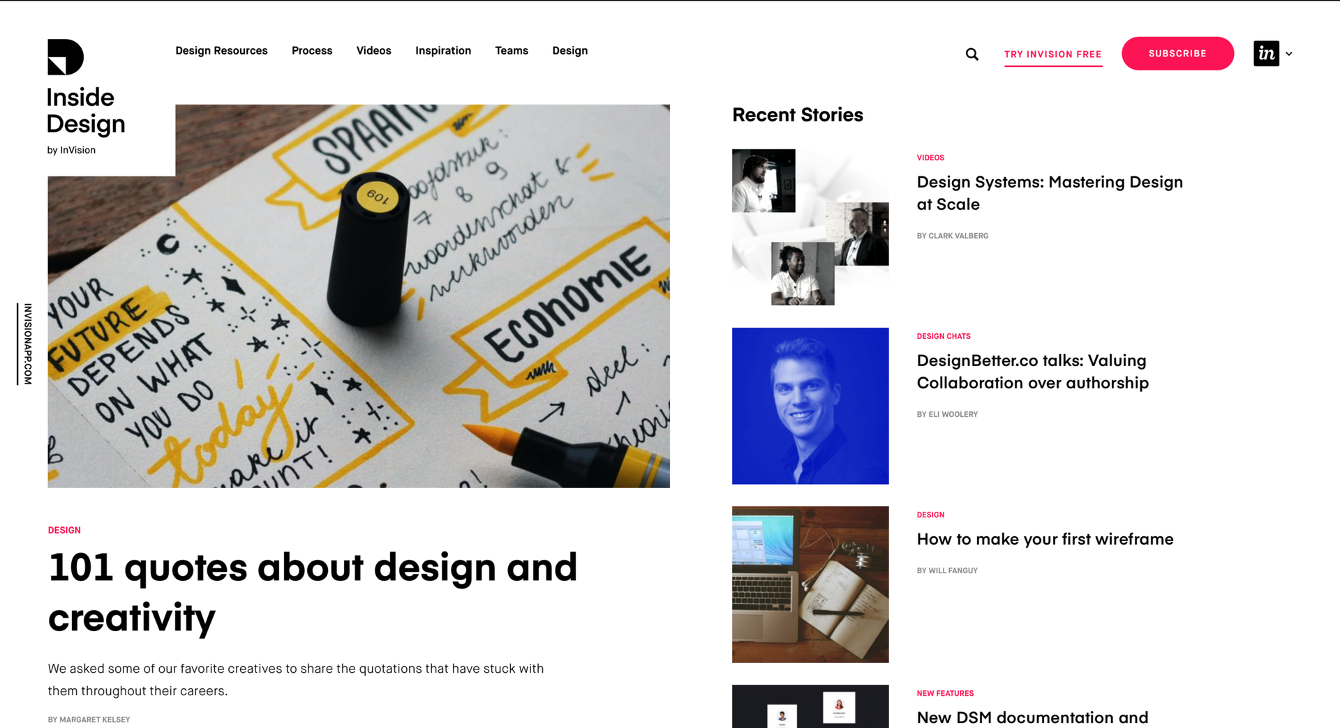 InVision Inside Design blog